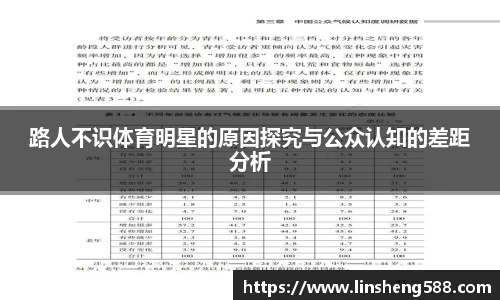 路人不识体育明星的原因探究与公众认知的差距分析